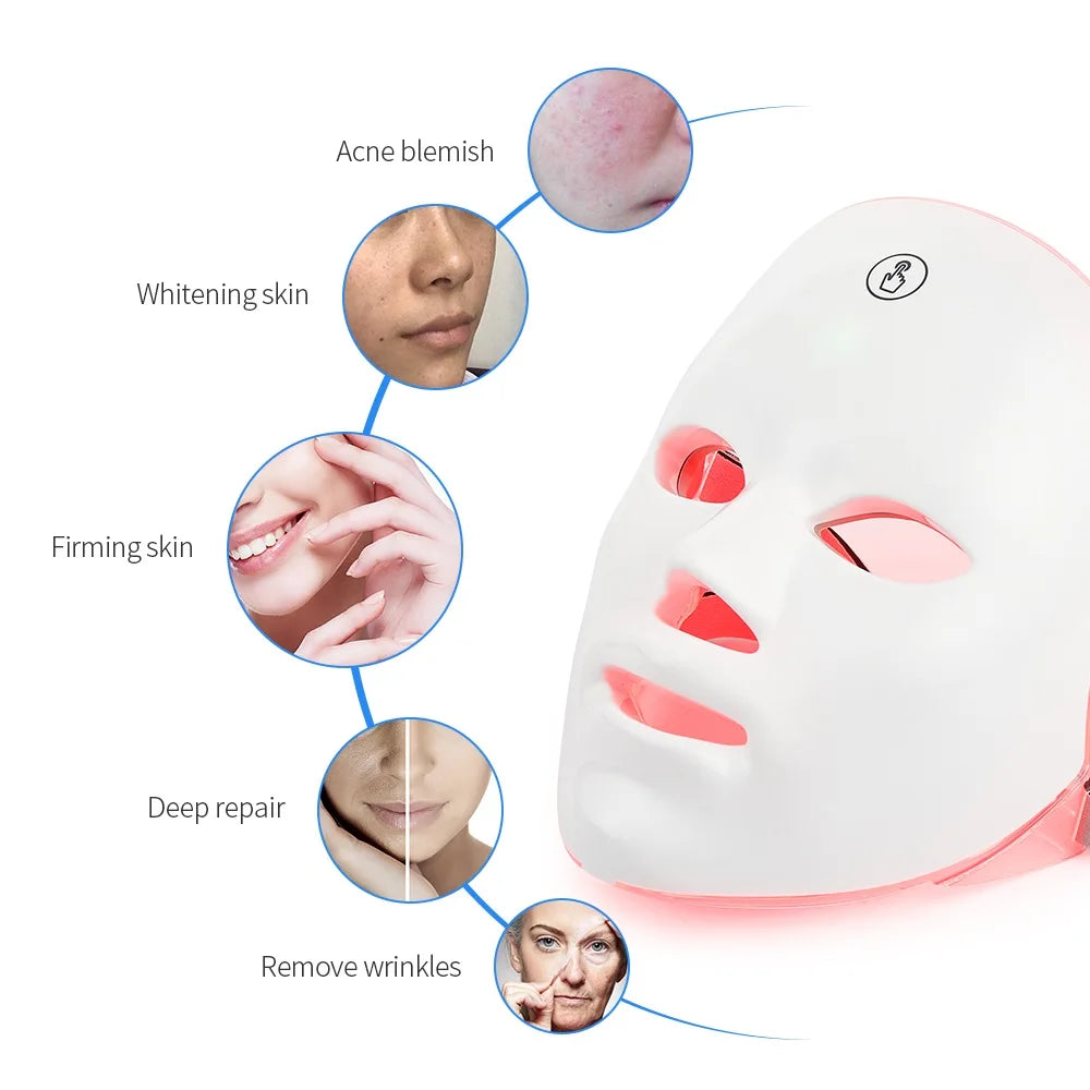 Rechargeable Facial Red Photon Therapy Led Mask