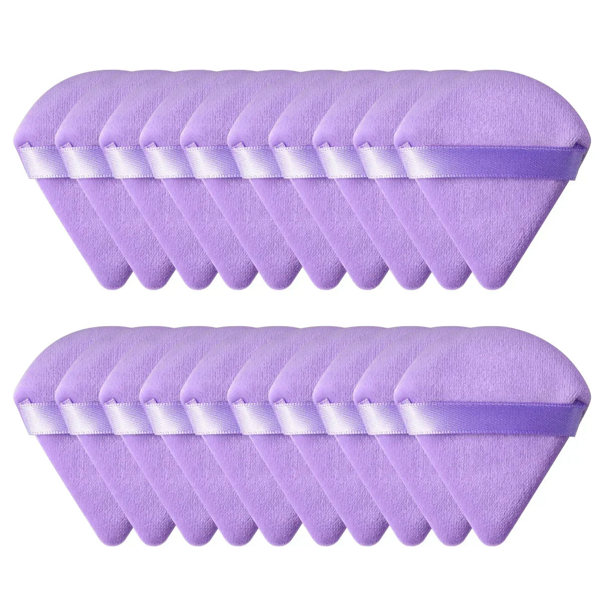 10/20Pcs Triangle Velvet Powder Puff Set – Mini Reusable Makeup Sponge