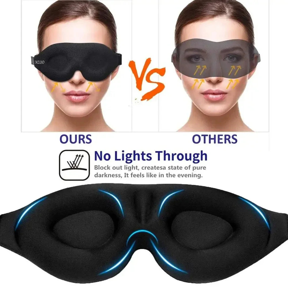 3D Contoured Sleep Mask - Block Out Light for Men & Women