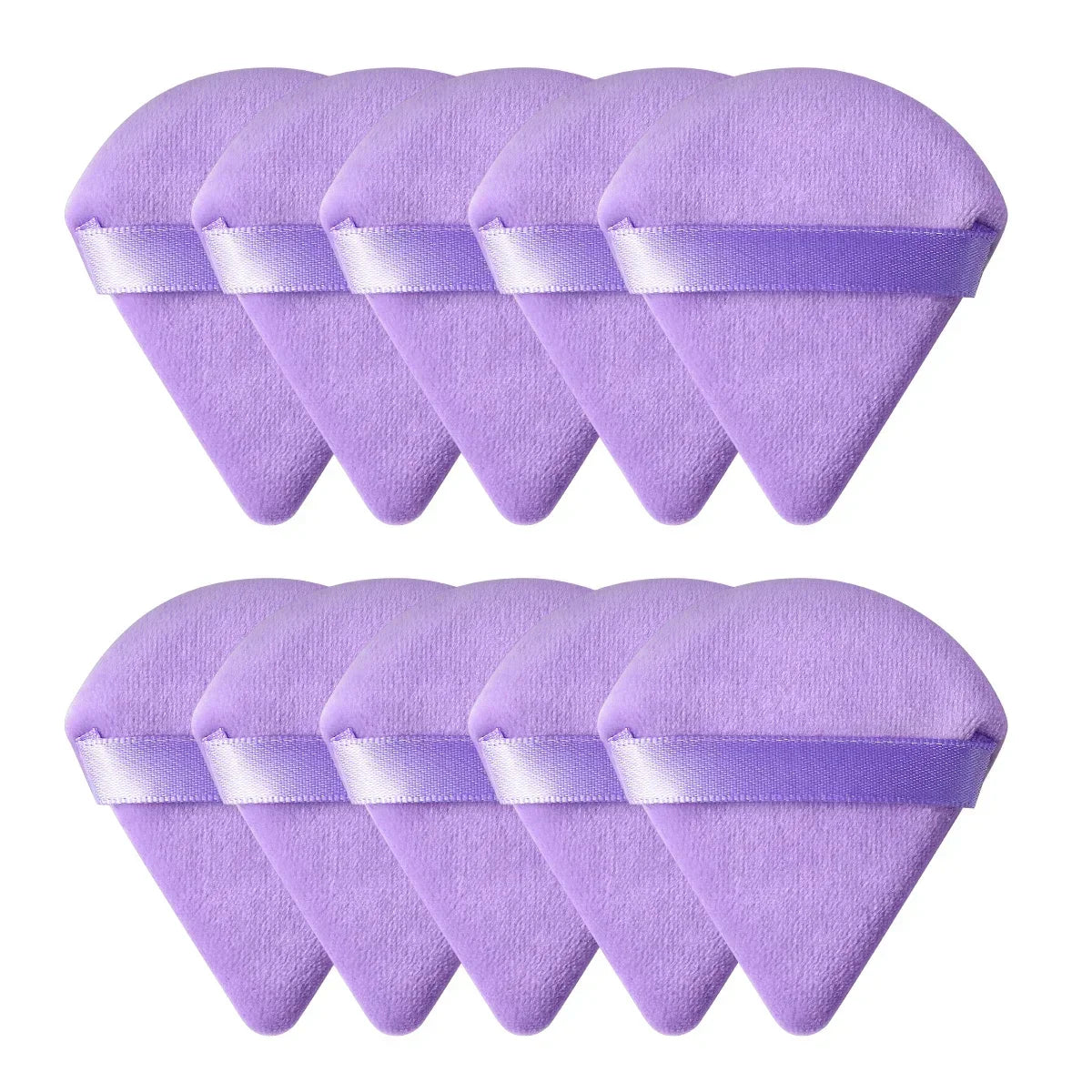 10/20Pcs Triangle Velvet Powder Puff Set – Mini Reusable Makeup Sponge