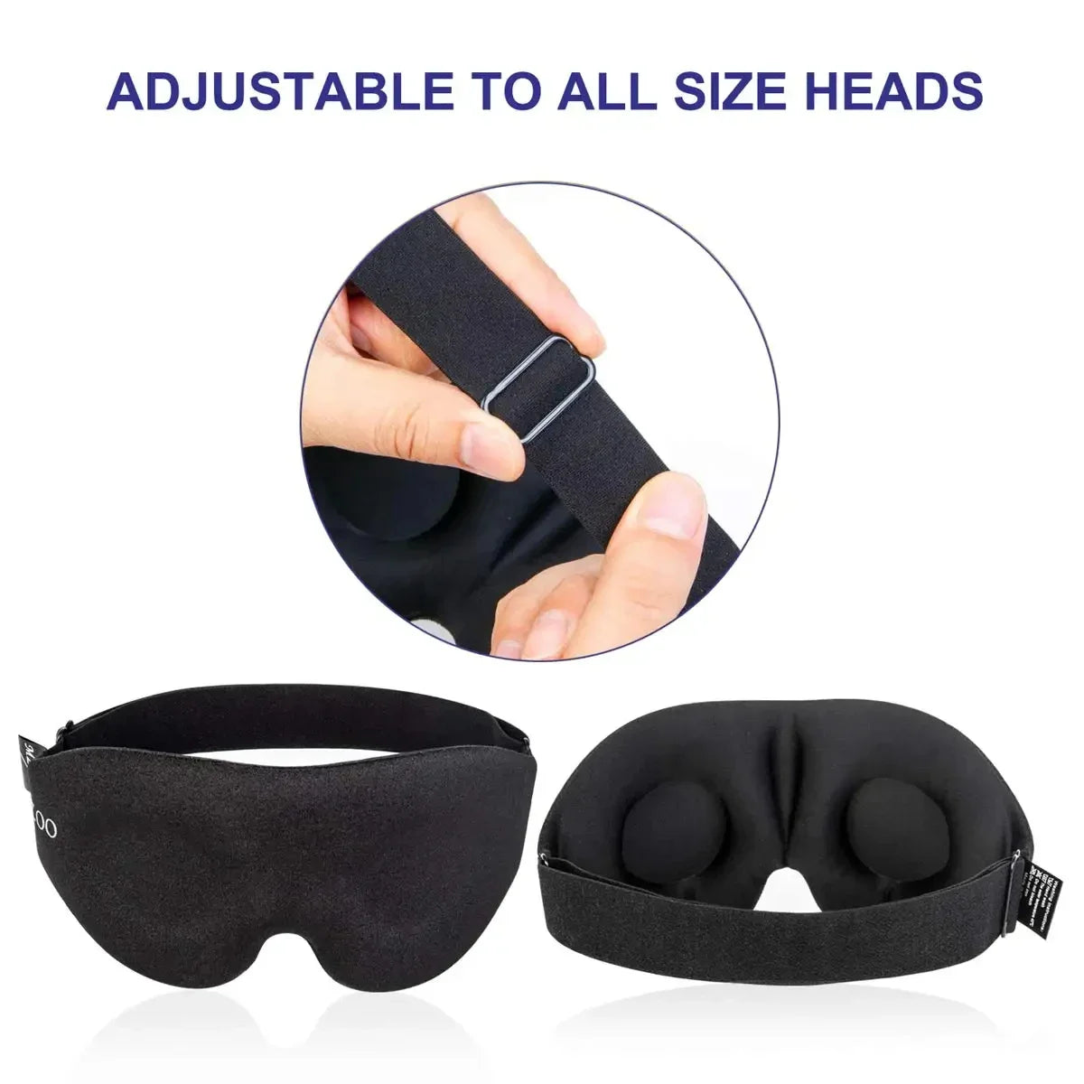 3D Contoured Sleep Mask - Block Out Light for Men & Women