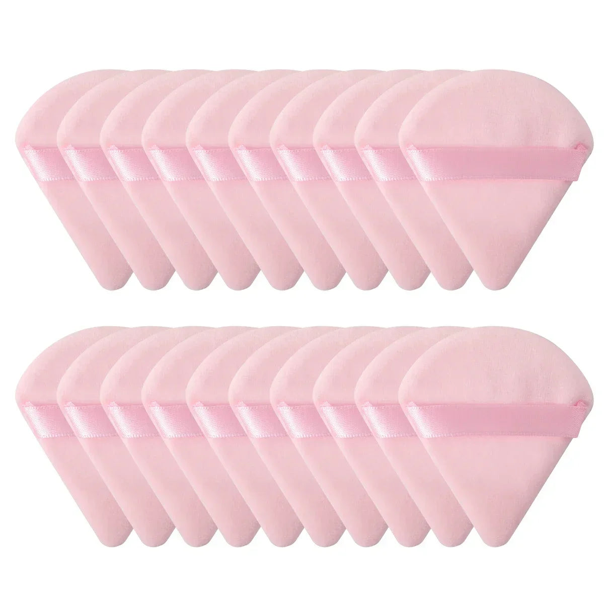 10/20Pcs Triangle Velvet Powder Puff Set – Mini Reusable Makeup Sponge