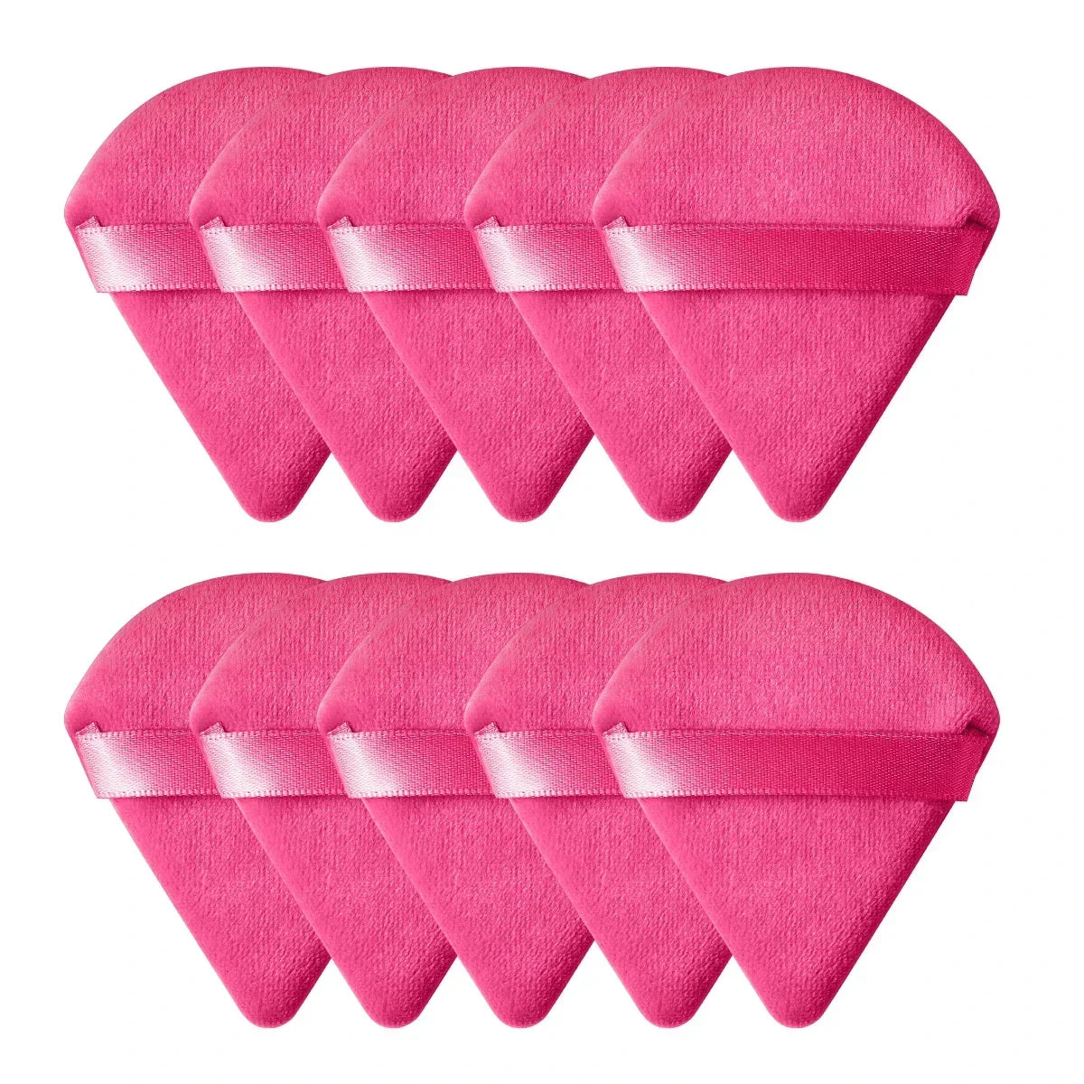 10/20Pcs Triangle Velvet Powder Puff Set – Mini Reusable Makeup Sponge