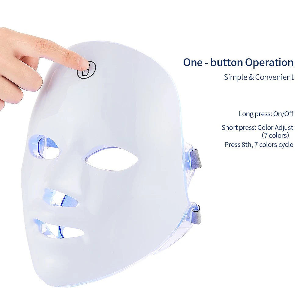 Rechargeable Facial Red Photon Therapy Led Mask