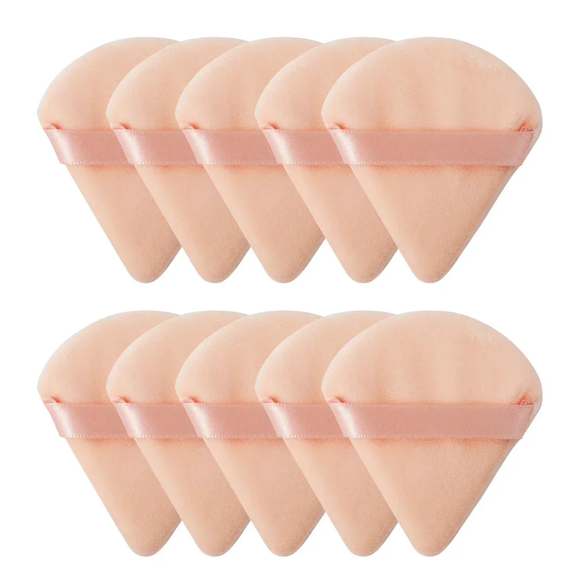 10/20Pcs Triangle Velvet Powder Puff Set – Mini Reusable Makeup Sponge