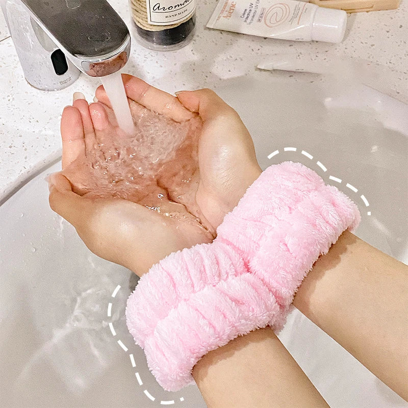 1 Pair Wrist Spa Washband Microfiber