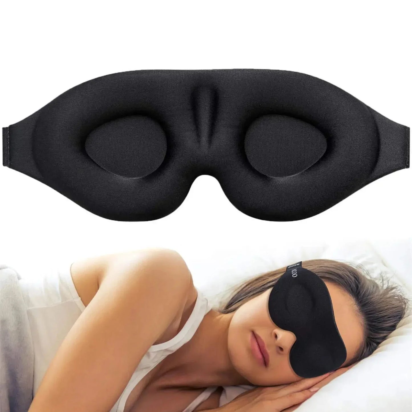 3D Contoured Sleep Mask - Block Out Light for Men & Women