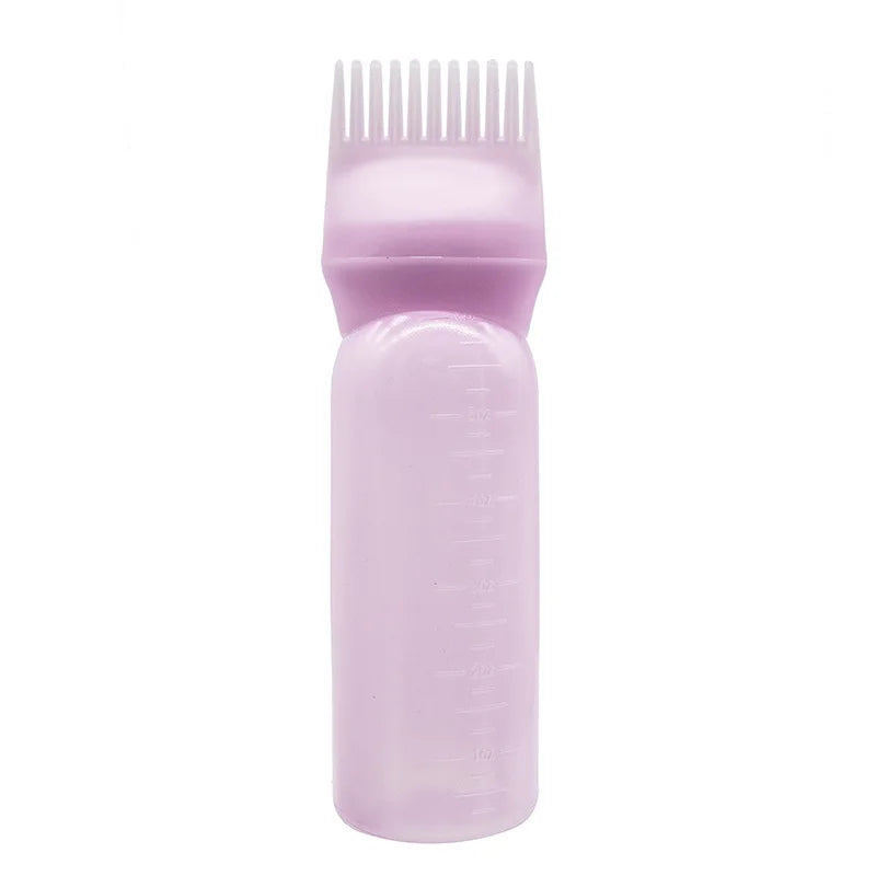 3 Color Salon Hair Oil Applicator Bottle Professional Hairdressing Dyeing Comb Bottles